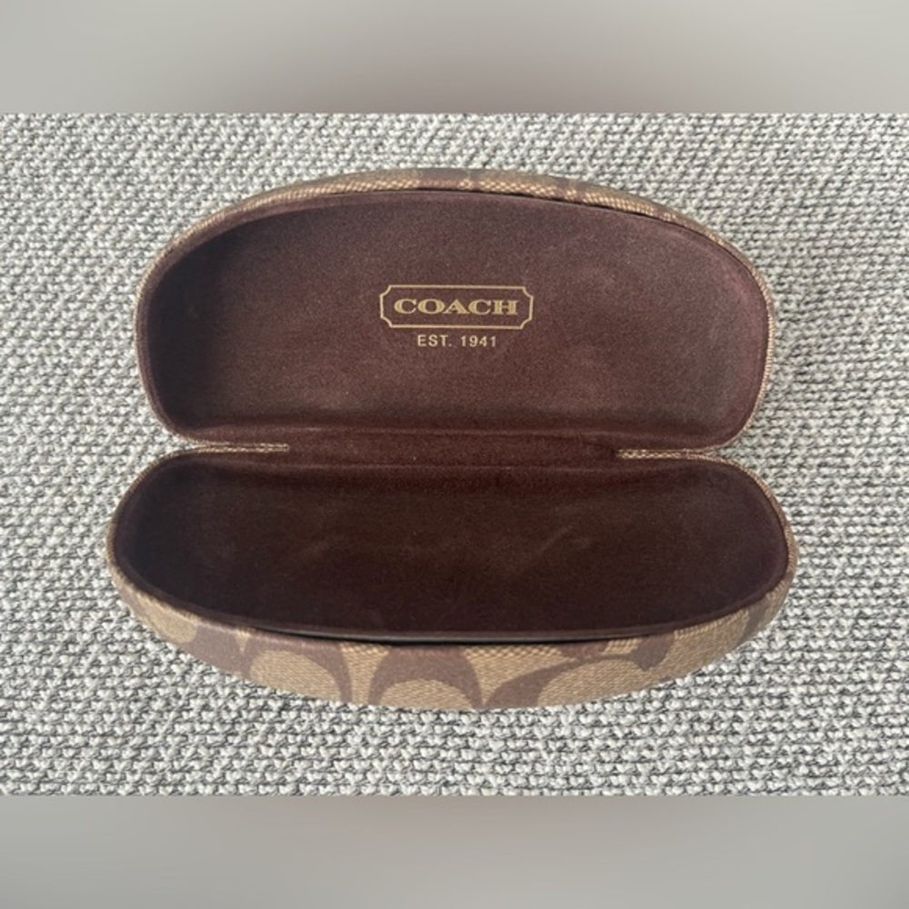 Coach - Brown and Tan Glasses Case